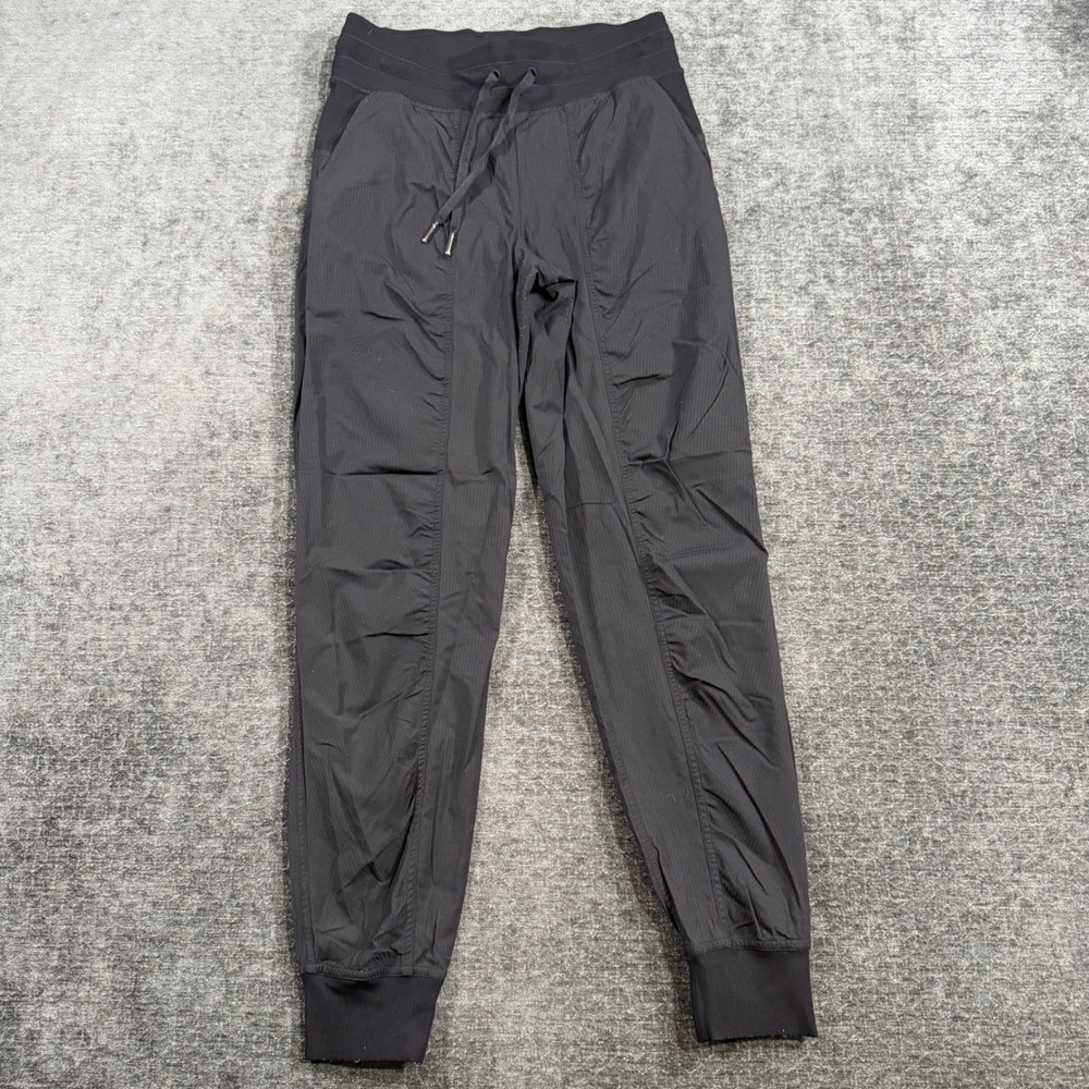 Lululemon Dance Studio Jogger Pants Black Ribbed Waistband Drawstring Activewear